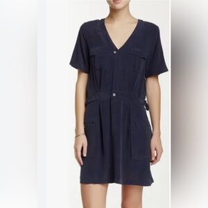 Equipment femme Oliver silk utility mini dress